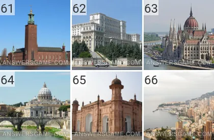 Answer to 101 Pics game Capitals Levels 61, 62, 63, 64, 65, 66