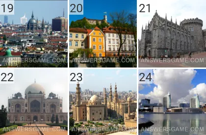 Answer to 101 Pics game Capitals Levels 19, 20, 21, 22, 23, 24