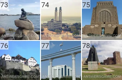 Answer to 101 Pics game Capitals Levels 73, 74, 75, 76, 77, 78