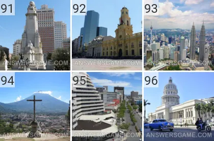 Answer to 101 Pics game Capitals Levels 91, 92, 93, 94, 95, 96