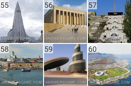 Answer to 101 Pics game Capitals Levels 55, 56, 57, 58, 59, 60