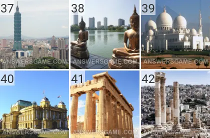 Answer to 101 Pics game Capitals Levels 37, 38, 39, 40, 41, 42