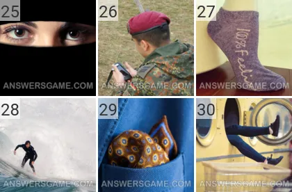 Lösung für das Spiel 101 Bild Kleidung Levels 25, 26, 27, 28, 29, 30