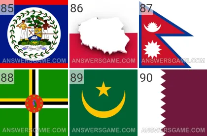Lösung für das Spiel 101 Bild Fahnen Levels 85, 86, 87, 88, 89, 90