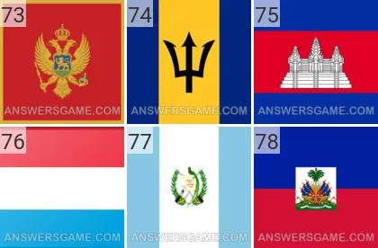 Lösung für das Spiel 101 Bild Fahnen Levels 73, 74, 75, 76, 77, 78