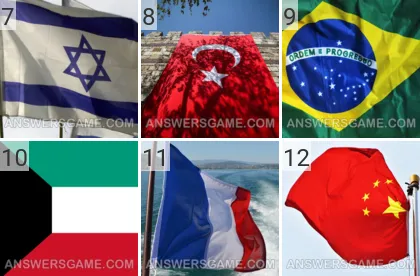 Lösung für das Spiel 101 Bild Fahnen Levels 7, 8, 9, 10, 11, 12