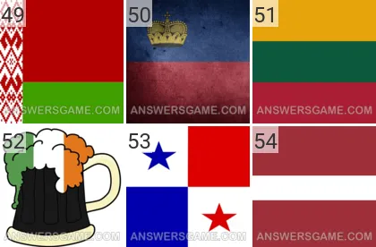 Lösung für das Spiel 101 Bild Fahnen Levels 49, 50, 51, 52, 53, 54
