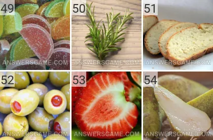 Solution du jeu 101 image Nourriture niveaux 49, 50, 51, 52, 53, 54