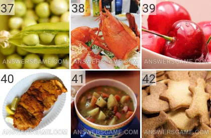 Solution du jeu 101 image Nourriture niveaux 37, 38, 39, 40, 41, 42