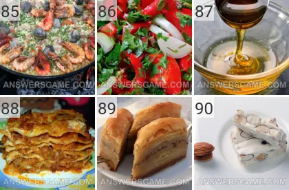 Solution du jeu 101 image Nourriture niveaux 85, 86, 87, 88, 89, 90