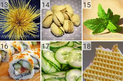 Solution du jeu 101 image Nourriture niveaux 13, 14, 15, 16, 17, 18