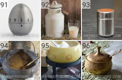 Answer to 101 Pics game Kitchen Levels 91, 92, 93, 94, 95, 96