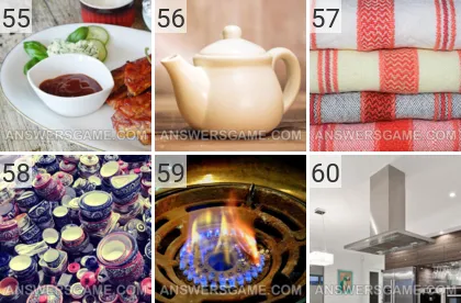 Answer to 101 Pics game Kitchen Levels 55, 56, 57, 58, 59, 60