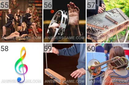 Answer to 101 Pics game Music Levels 55, 56, 57, 58, 59, 60