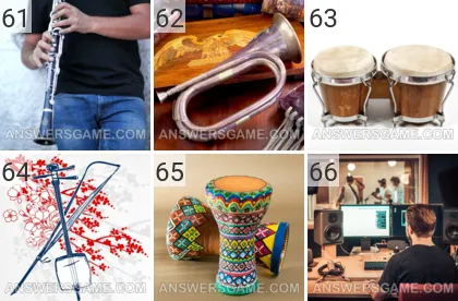 Answer to 101 Pics game Music Levels 61, 62, 63, 64, 65, 66