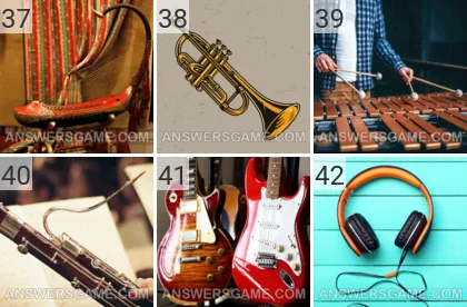 Answer to 101 Pics game Music Levels 37, 38, 39, 40, 41, 42