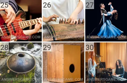 Answer to 101 Pics game Music Levels 25, 26, 27, 28, 29, 30