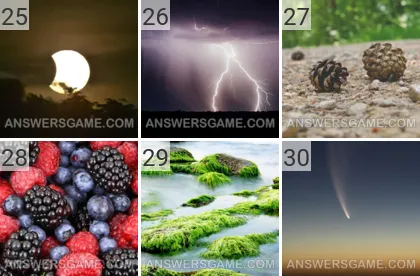 Solution du jeu 101 image Nature niveaux 25, 26, 27, 28, 29, 30