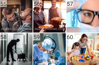Solution du jeu 101 image Professions niveaux 55, 56, 57, 58, 59, 60