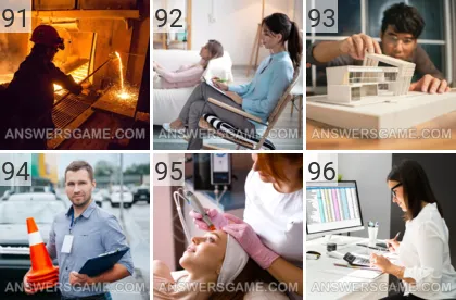 Solution du jeu 101 image Professions niveaux 91, 92, 93, 94, 95, 96