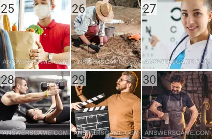 Solution du jeu 101 image Professions niveaux 25, 26, 27, 28, 29, 30