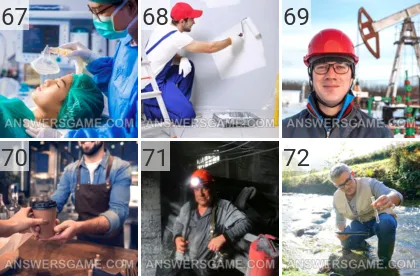 Solution du jeu 101 image Professions niveaux 67, 68, 69, 70, 71, 72