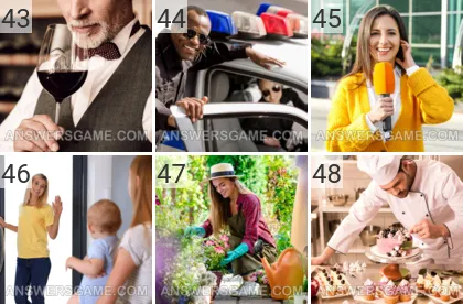 Solution du jeu 101 image Professions niveaux 43, 44, 45, 46, 47, 48