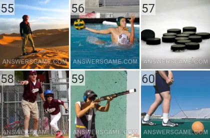 Solution du jeu 101 image Sport niveaux 55, 56, 57, 58, 59, 60