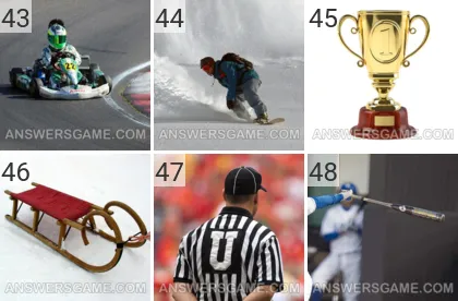 Solution du jeu 101 image Sport niveaux 43, 44, 45, 46, 47, 48