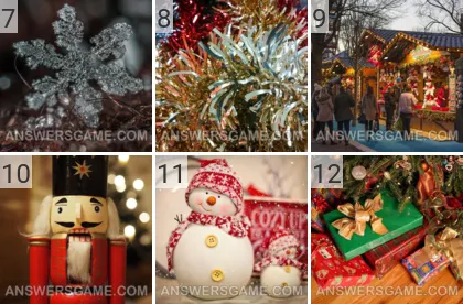 Solution du jeu 101 image De noël niveaux 7, 8, 9, 10, 11, 12