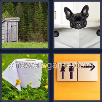 4 Bilder 1 Wort 2 Buchstaben WC