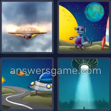 4 Bilder 1 Wort 3 Buchstaben UFO