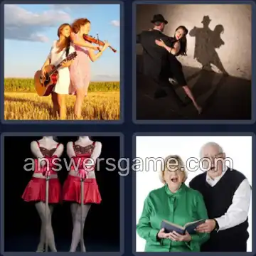 4 Bilder 1 Wort 3 Buchstaben DUO