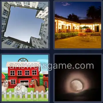 4 Bilder 1 Wort 3 Buchstaben HOF