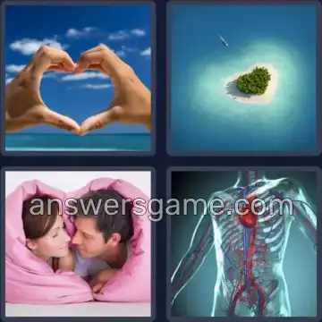 4 Bilder 1 Wort 4 Buchstaben HERZ