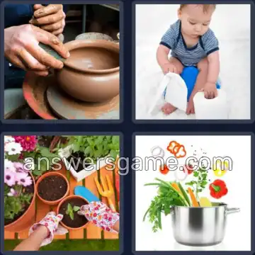 4 Bilder 1 Wort 4 Buchstaben TOPF