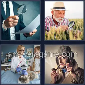 4 Bilder 1 Wort 4 Buchstaben LUPE