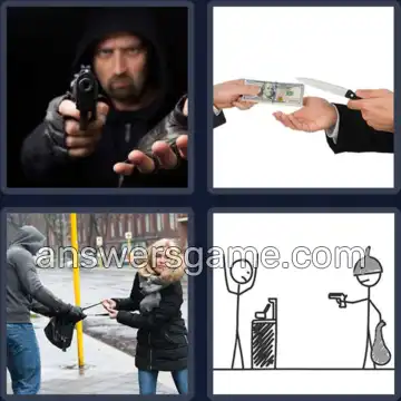 4 Bilder 1 Wort 4 Buchstaben RAUB