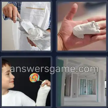 4 Bilder 1 Wort 4 Buchstaben GIPS