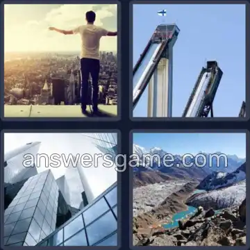 4 Bilder 1 Wort 4 Buchstaben HOCH