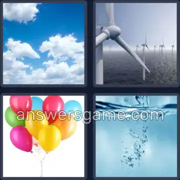 4 Bilder 1 Wort 4 Buchstaben LUFT