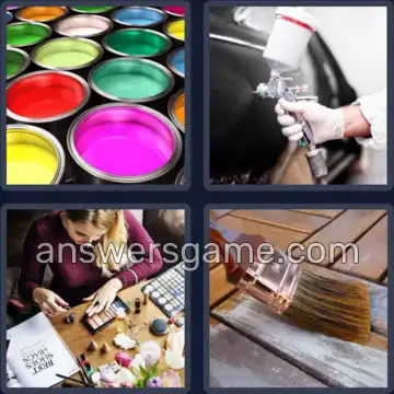 4 Bilder 1 Wort 4 Buchstaben LACK