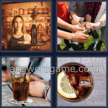 4 Bilder 1 Wort 4 Buchstaben COLA