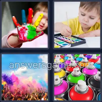 4 Bilder 1 Wort 4 Buchstaben BUNT