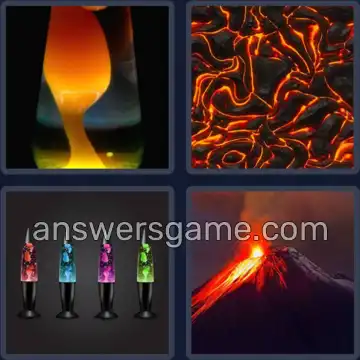 4 Bilder 1 Wort 4 Buchstaben LAVA