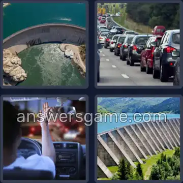 4 Bilder 1 Wort 4 Buchstaben STAU