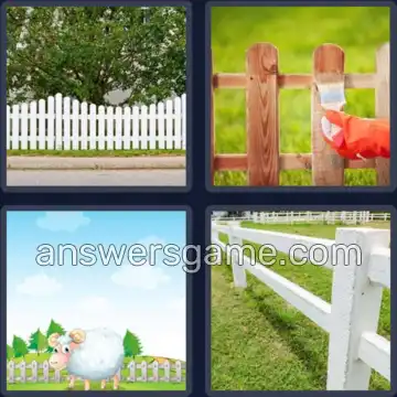 4 Bilder 1 Wort 4 Buchstaben ZAUN