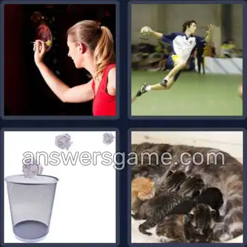 4 Bilder 1 Wort 4 Buchstaben WURF