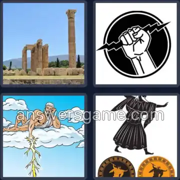 4 Bilder 1 Wort 4 Buchstaben ZEUS