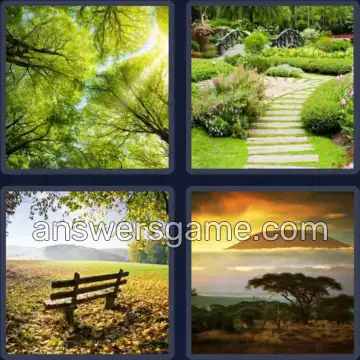 4 Bilder 1 Wort 4 Buchstaben PARK